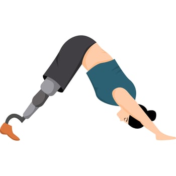 downward yoga asana pose illustration vector