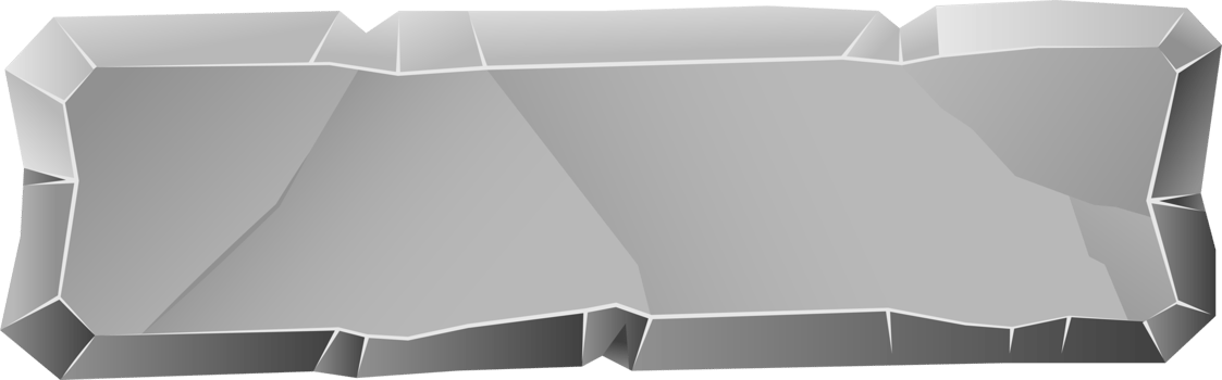 Stone menu board, rock button, gray stone banner, stone ui element png