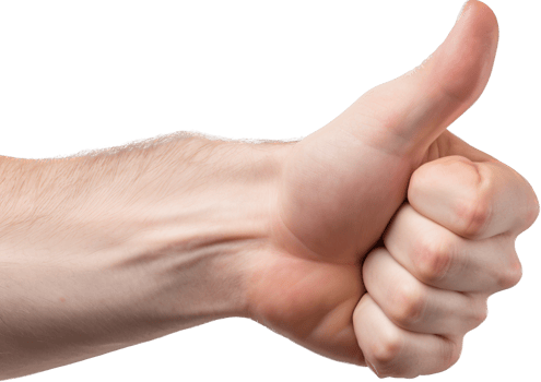 Pointing hand with . png