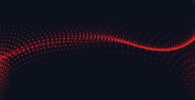 Abstract Waving Particle Technology Background Design. Abstract wave moving dots flow particles, hi-tech and big data background design for brochures, flyers, magazine, business card, banner. Vector