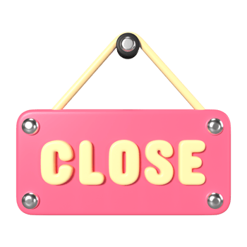 Close Sign 3D Illustration Icon png