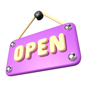 Open Sign 3D Illustration Icon png