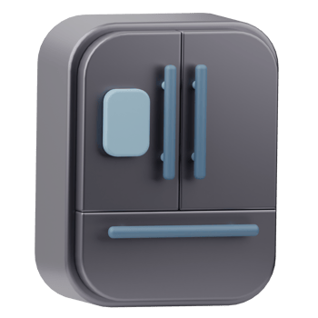 Refrigerator Electronic Appliances 3D Illustration png