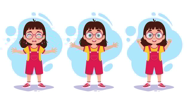Baby emotions illustration set vector