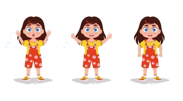 Baby emotions illustration set vector