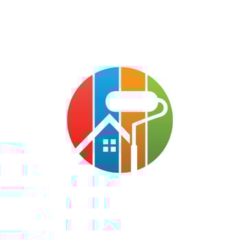 House painting logo vector with modern concept design