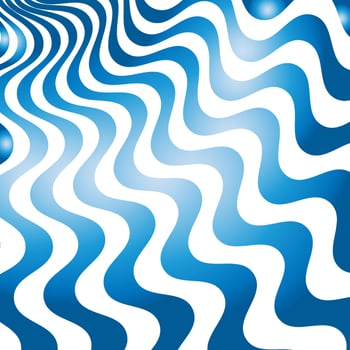 Abstract vector white background with blue waves. Background for screensavers, postcards, presentations, banners, business cards and decorations.