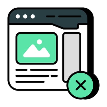 A creative design icon of no web gallery vector
