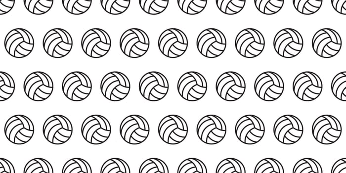 outline volley ball seamless pattern vector
