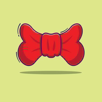 Flat design of red bowties vector