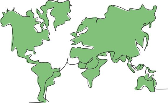 World atlas. Continuous one line drawing of world map minimalist illustration design. Isolated simple line modern graphic style. Hand drawn graphic concept for education png