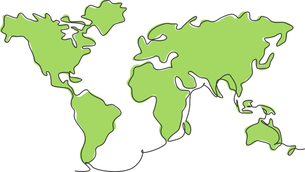 World map. Continuous one line drawing of world atlas minimalist illustration design. Isolated simple line modern graphic style. Hand drawn graphic concept for education png