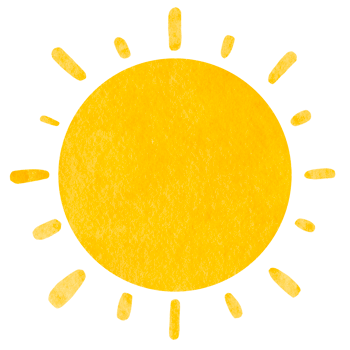 Watercolor sun shine png