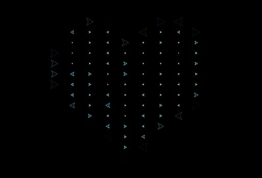 Dark BLUE vector background with triangles.