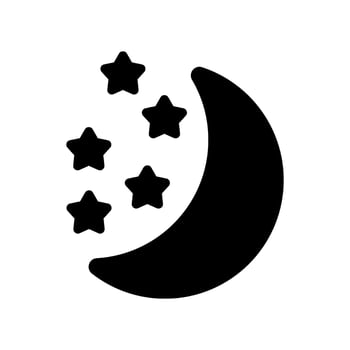 Moon Icon Vector Symbol Design Illustration