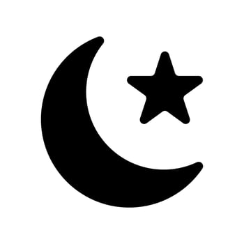 Moon Icon Vector Symbol Design Illustration