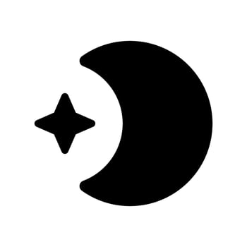 Moon Icon Vector Symbol Design Illustration