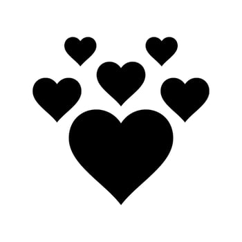 Heart Icon Vector Symbol Design Illustration