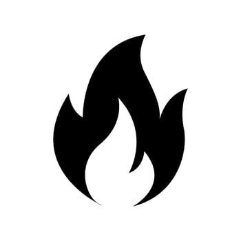 Fire Icon Vector Symbol Design Illustration