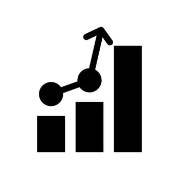Chart Up Icon Vector Symbol Design Illustration