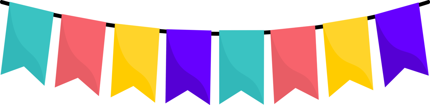 Bunting for decoration of invitations, greeting cards etc png