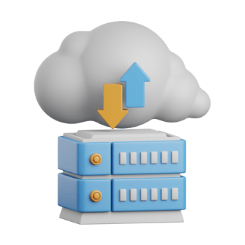 3d rendering big data isolated useful for cloud, network, computing, technology, database, server and connection design element png