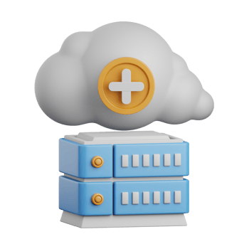 3d rendering hybrid cloud isolated useful for cloud, network, computing, technology, database, server and connection design element png