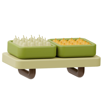 Fruit Stand Shopping market 3D Illustration png
