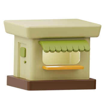 Stall Shopping market 3D Illustration png