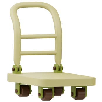 Trolley Shopping market 3D Illustration png