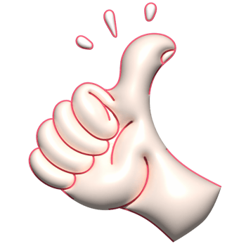 Thumb up sign 3d png