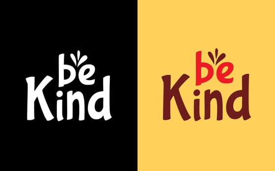 Be Kind Typography Motivational Quotes vector