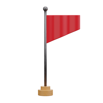 3d red flag icon png