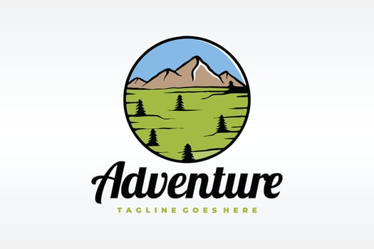 mountain adventure logo vector