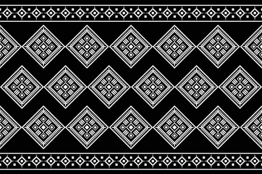 Ethnic Ikat fabric pattern geometric style.African Ikat embroidery Ethnic oriental pattern black background. Abstract,vector,illustration.Texture,clothing,frame,decoration,carpet,motif. vector