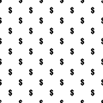 Seamless pattern with dollar sign. Endless vector background.