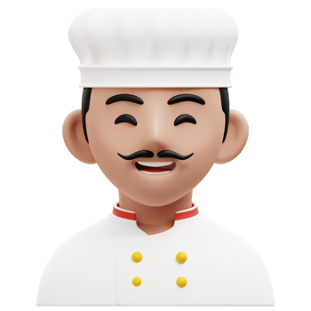 Chef 3D Profession Avatars Illustrations png