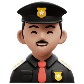 Police 3D Profession Avatars Illustrations png