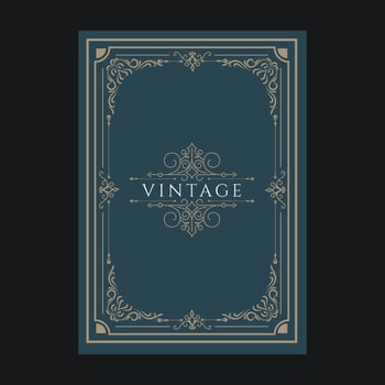 vintage frames templates elegant symmetry vector