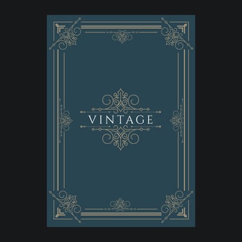 vintage frames templates elegant symmetry vector