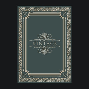 vintage frames templates elegant symmetry vector