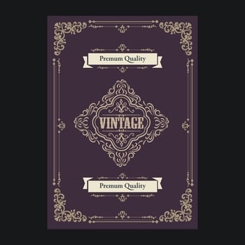 vintage frames templates elegant symmetry vector