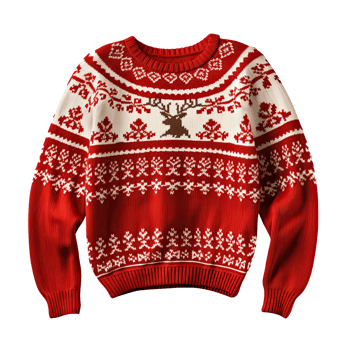 Christmas ugly sweater isolated. Illustration png