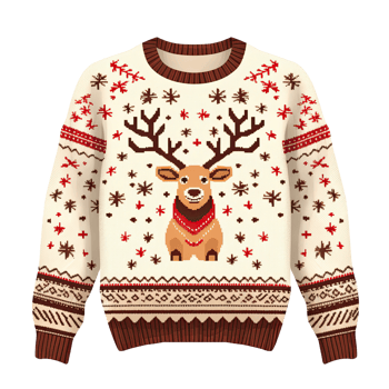 Christmas ugly sweater isolated. Illustration png