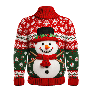 Christmas ugly sweater isolated. Illustration png