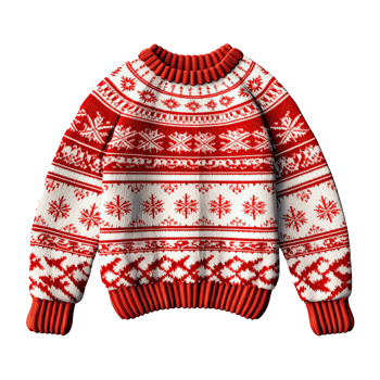 Christmas ugly sweater isolated. Illustration png