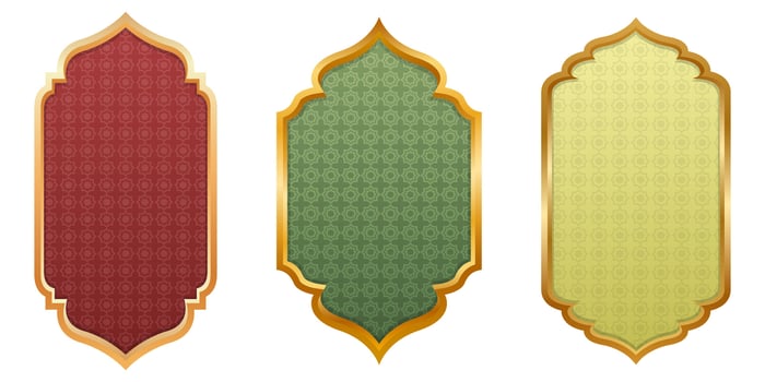 Islamic style luxury blank border collection vector