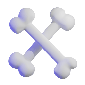 Bone Halloween 3D Illustration png