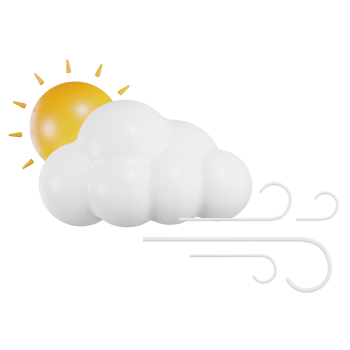 Sun Cloud With Wind Weather 3D Illustration png