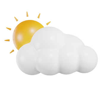 Sun Cloud Weather 3D Illustration png